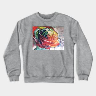 Rainbow Rose Crewneck Sweatshirt